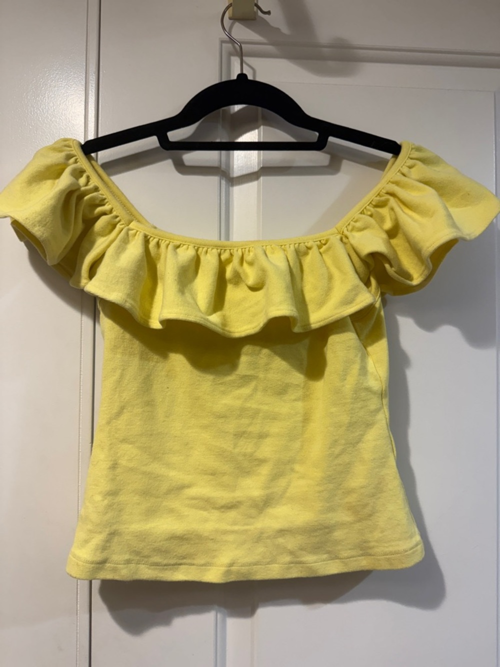 Maeve Yellow Off-Shoulder Ruffle Top - Picture 2 of 4
